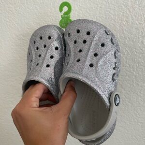 Kids glitter crocs